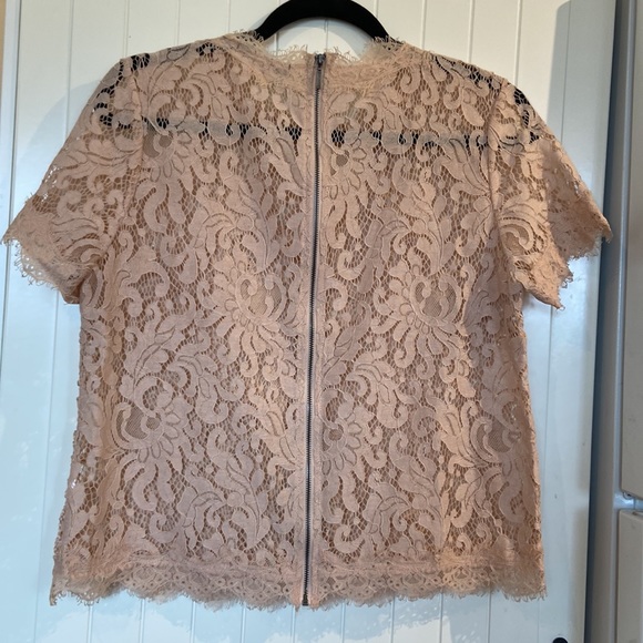 BLACK TAPE boxy zipper back Lacey top L - Picture 2 of 6